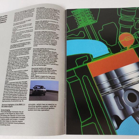 1985 BMW 524TD SPECIFICATIONS DEALERSHIP BOOK - Picture 4 of 14